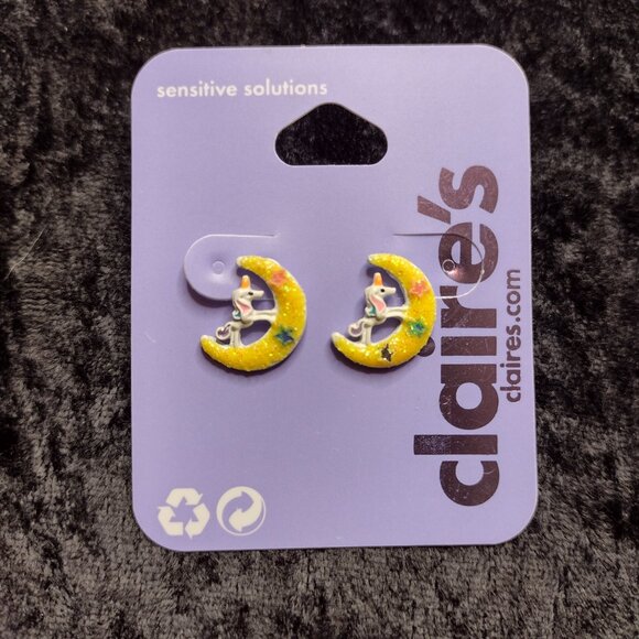 Claire's Girls Unicorn Headband Sunglasses Jewelry Set & Hypoallergenic Earrings - Picture 7 of 11